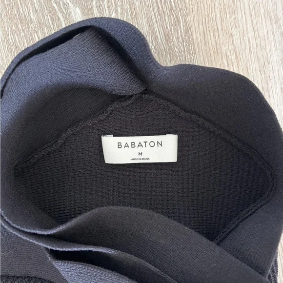 Babaton Black Cross-Strap Ribbed Tank Top - Picture 2 of 2